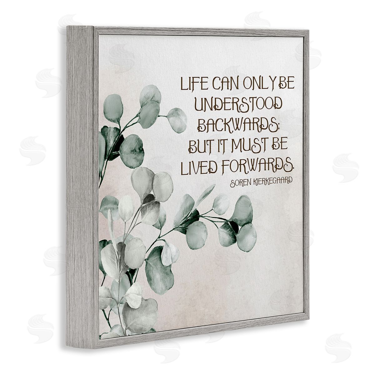 Kim Allen Soren Kierkegaard Quote Gray Framed Giclee Wall Art Print