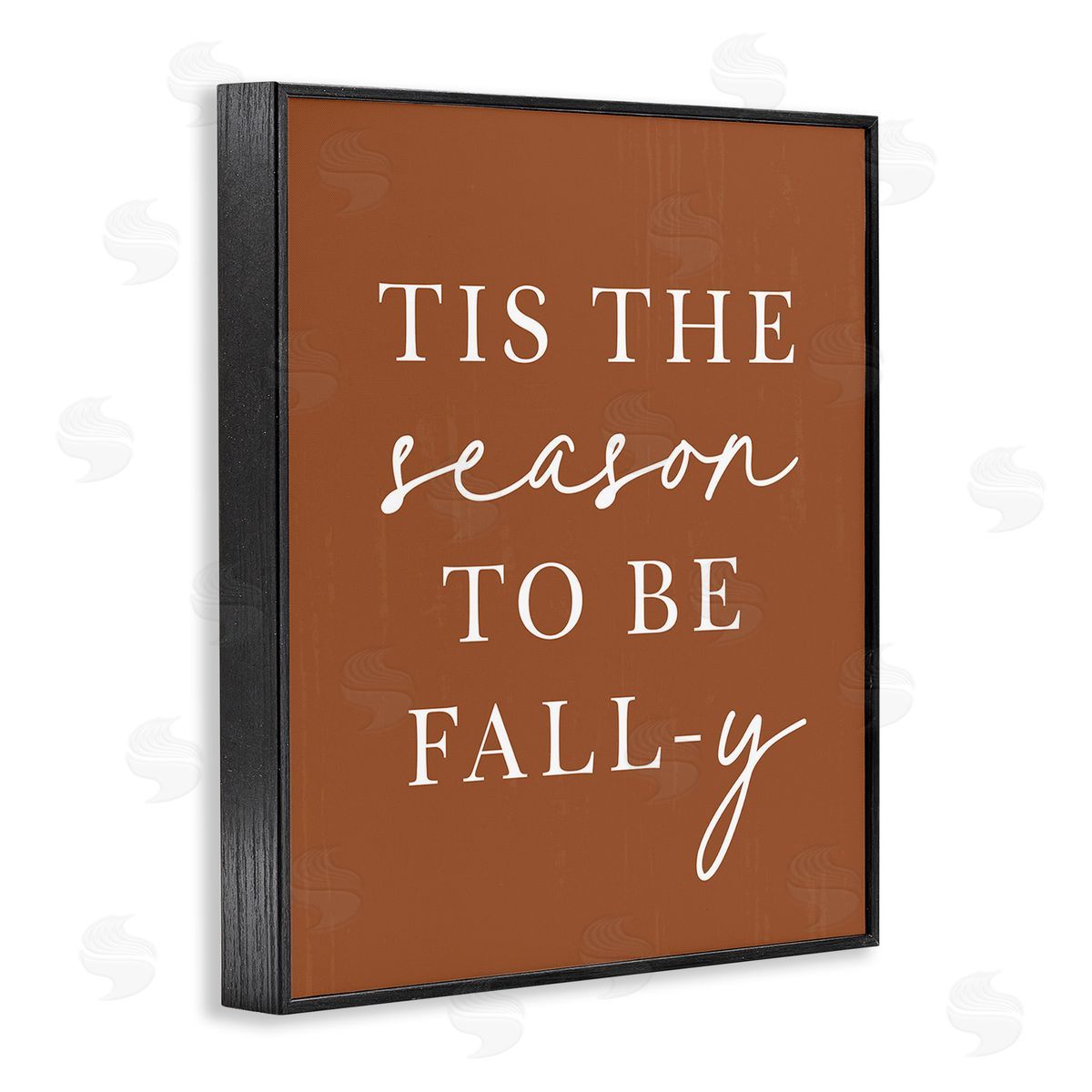 Lettered and Lined Season To Be Fall-y Black Framed Giclee Wall Art Print