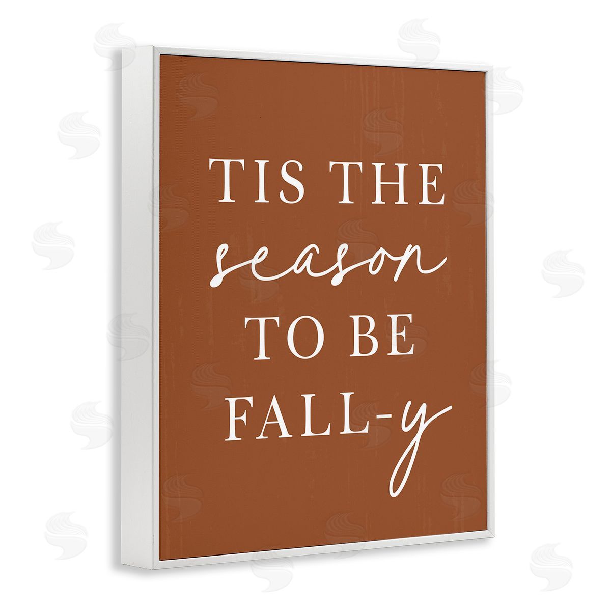 Lettered and Lined Season To Be Fall-y White Framed Giclee Wall Art Print