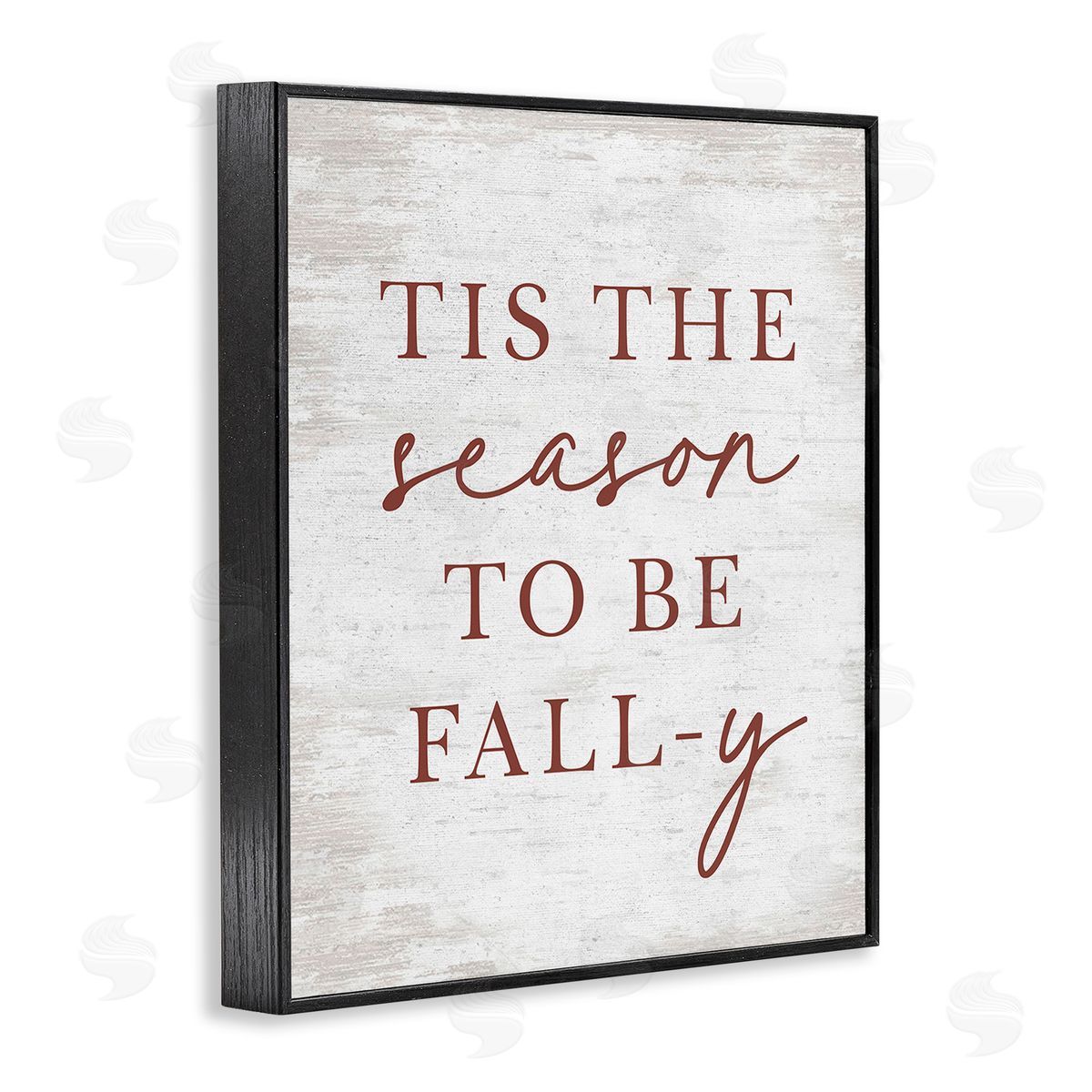 Lettered and Lined Rustic Seasonal Fall Black Framed Giclee Wall Art Print