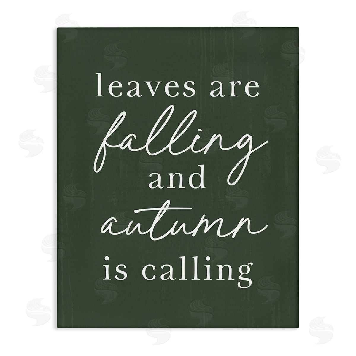 Lettered and Lined Leaves Are Falling Canvas Wall Art Print