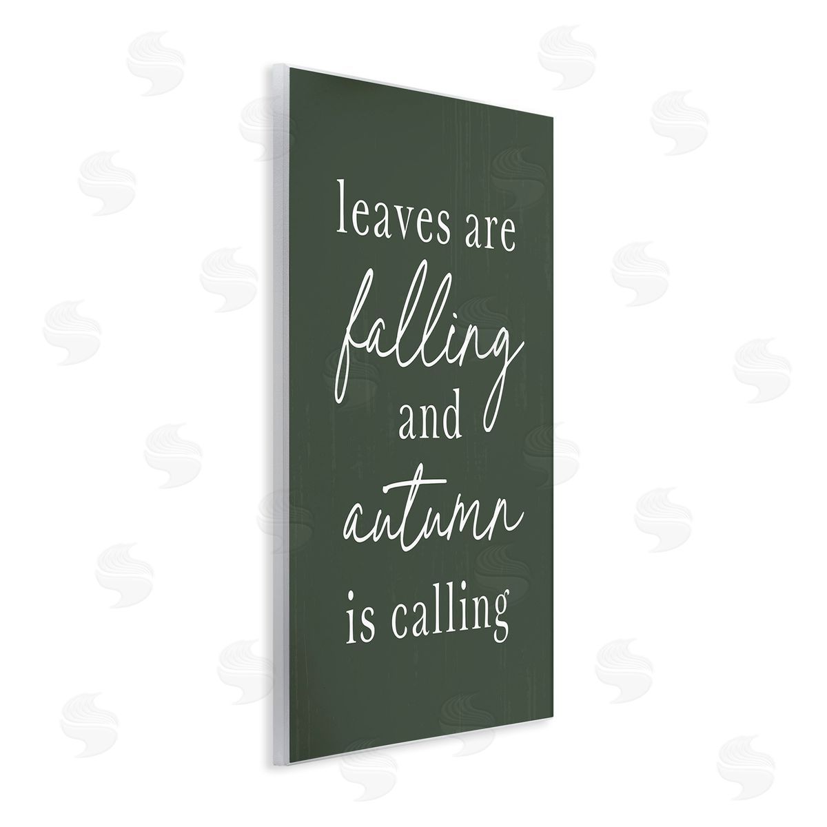 Lettered and Lined Leaves Are Falling Wooden Wall Plaque Art Print