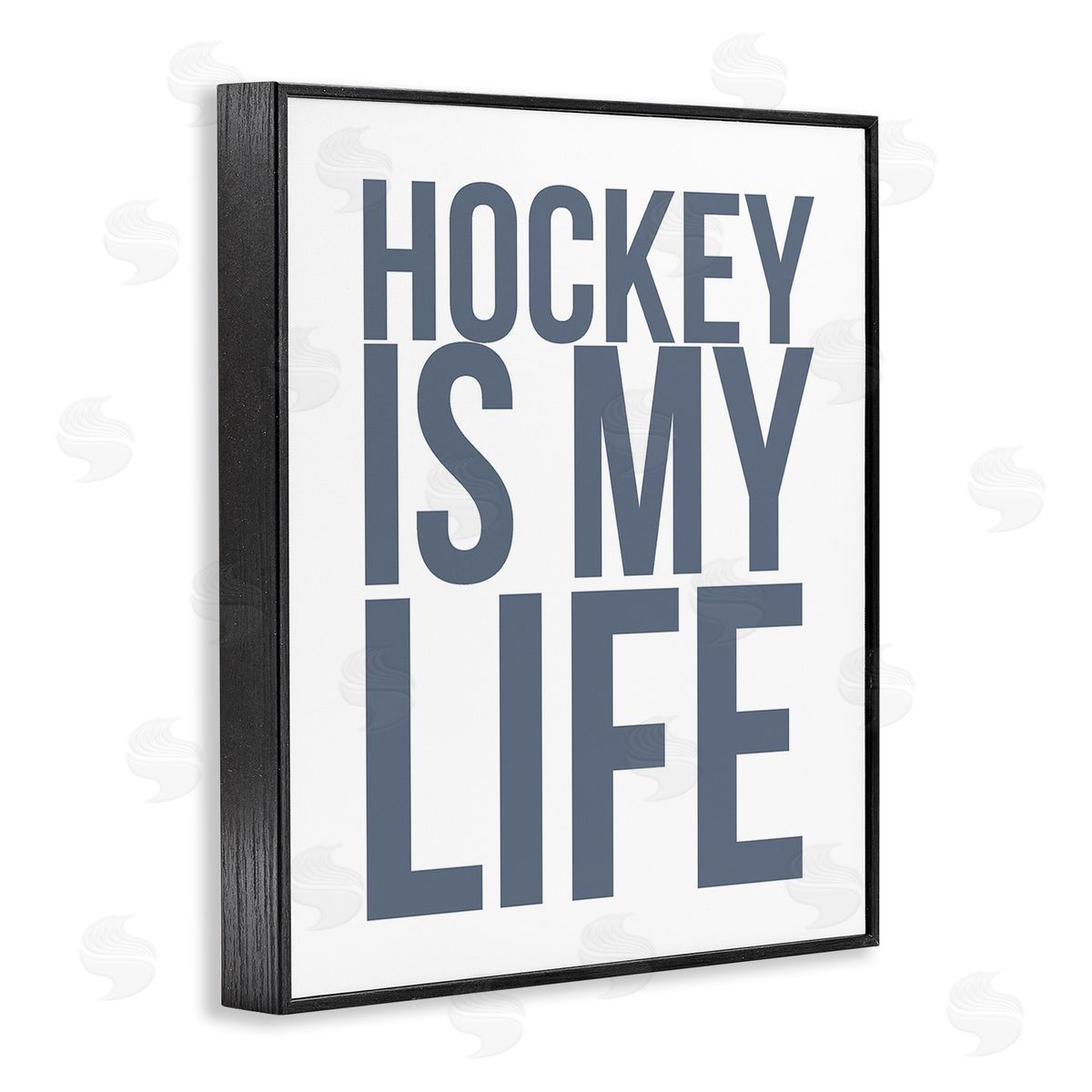 Leah Straatsma Hockey Is Life Black Framed Giclee Wall Art Print