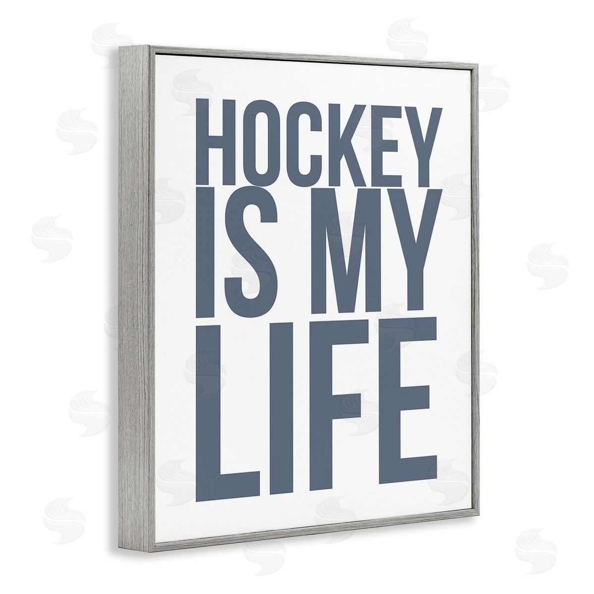 Leah Straatsma Hockey Is Life Gray Framed Giclee Wall Art Print