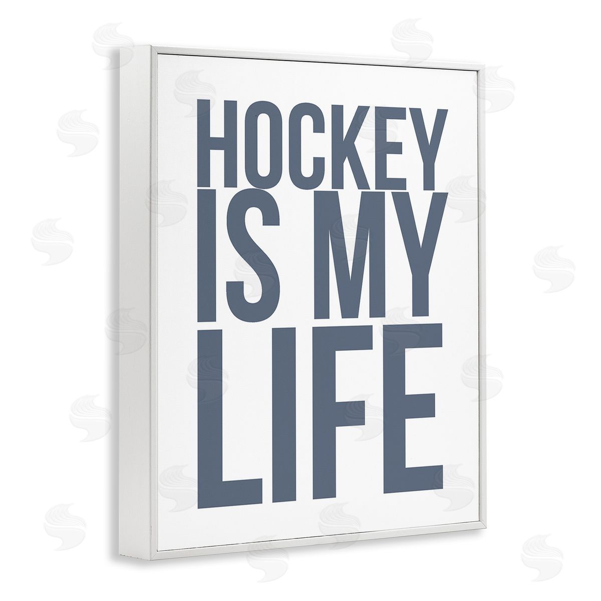 Leah Straatsma Hockey Is Life White Framed Giclee Wall Art Print