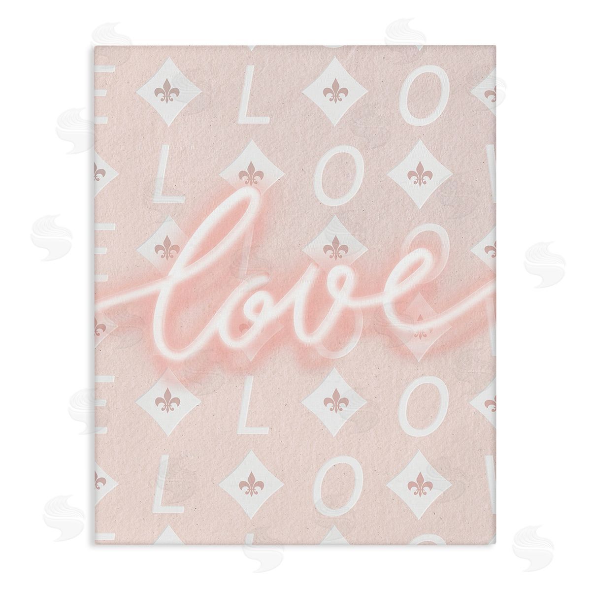 Leah Straatsma Pastel Love on Pattern Canvas Wall Art Print