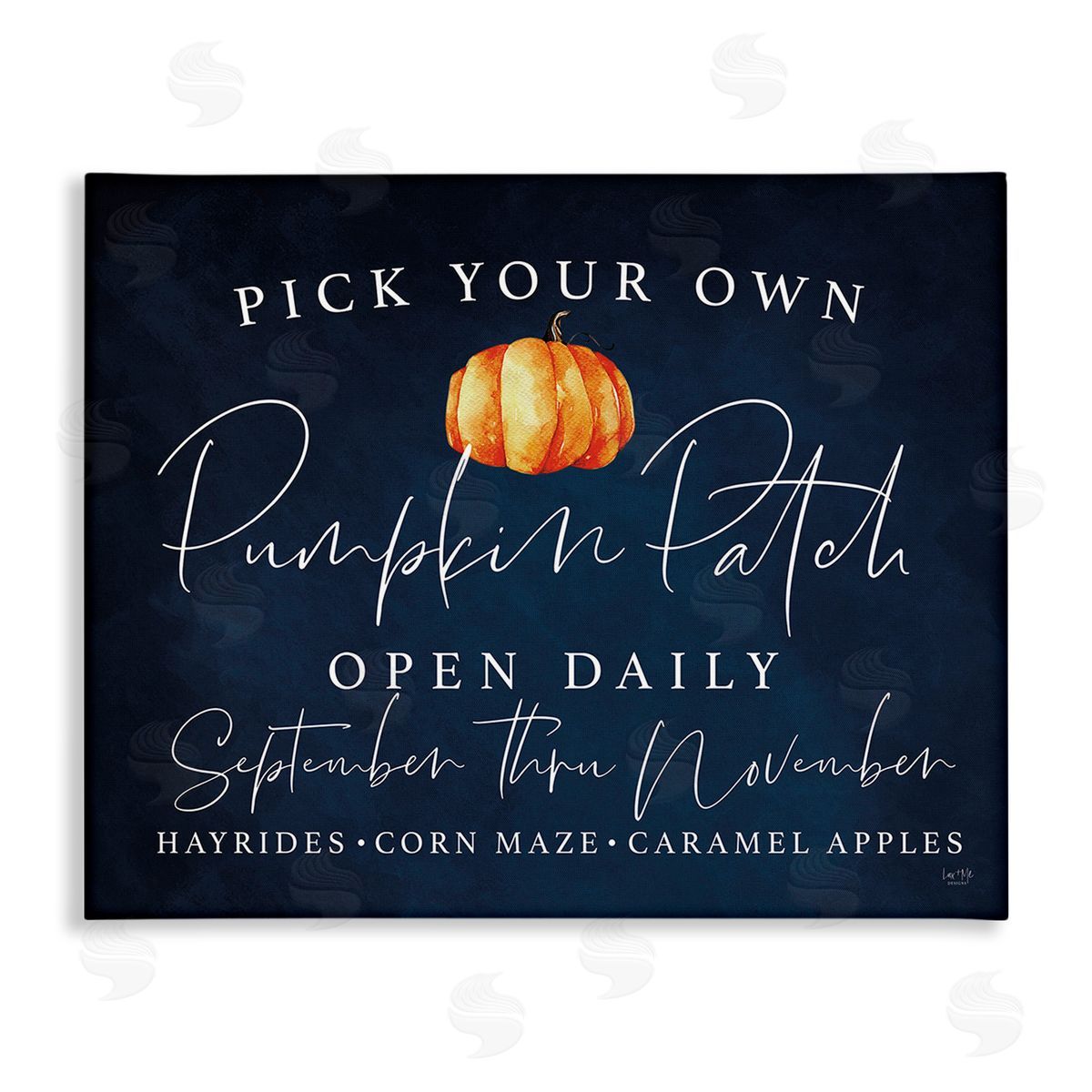 Lux + Me Designs Pick Your Own Pumpkins Canvas Wall Art Print