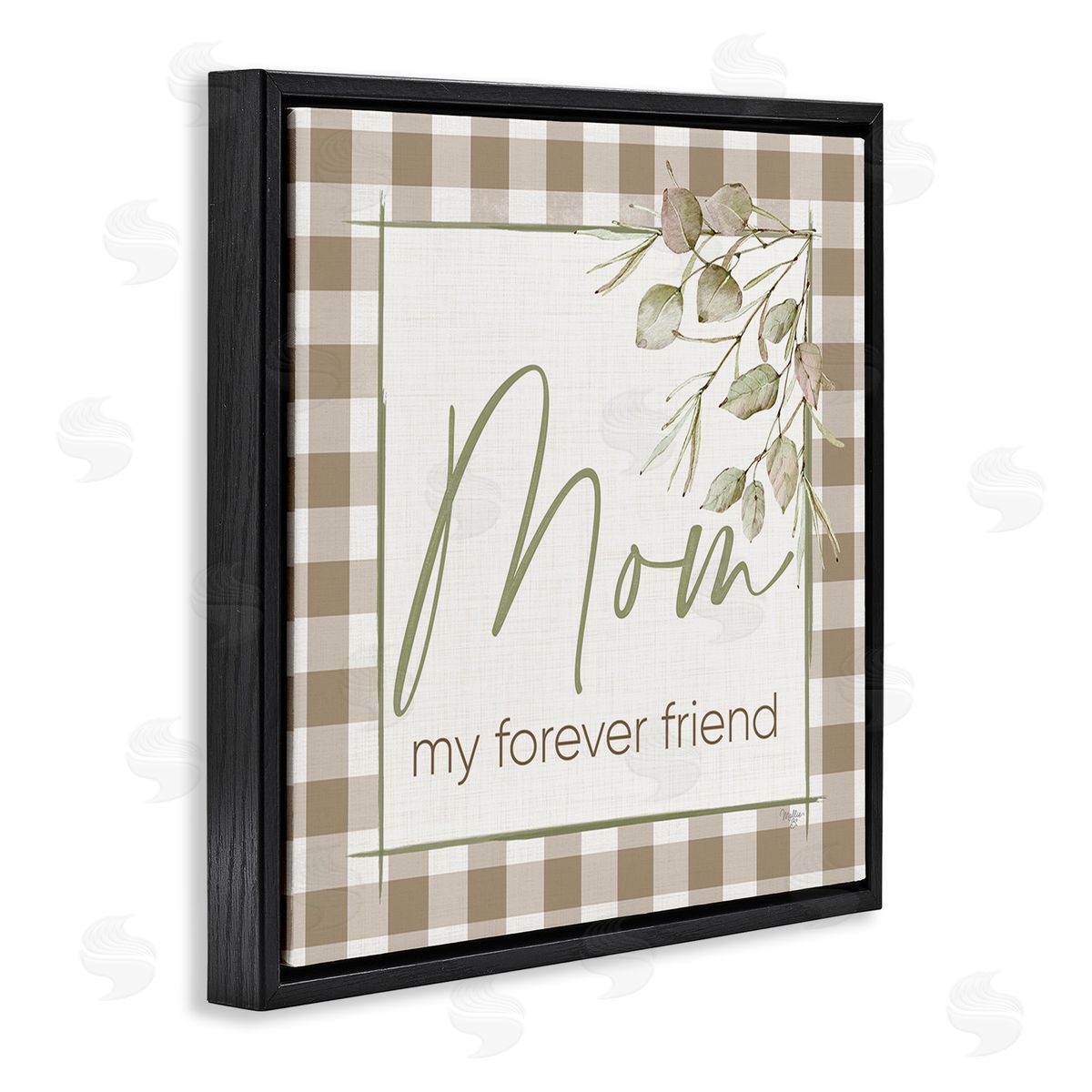 Mollie B. Mom My Forever Friend Black Floating Frame Canvas Wall Art Print