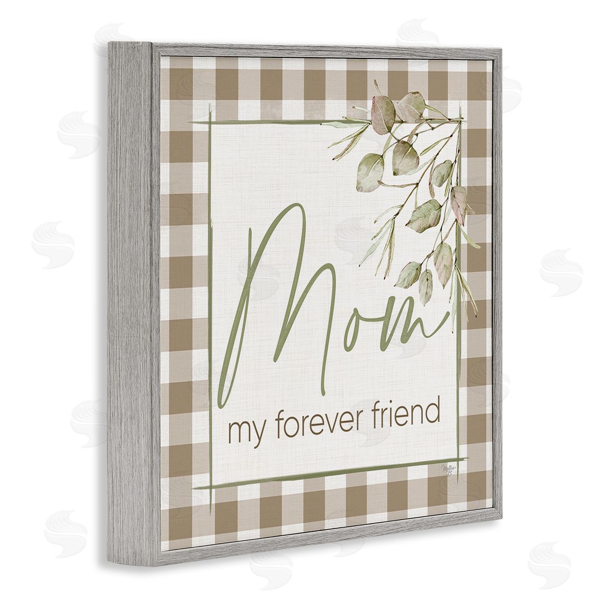 Mollie B. Mom My Forever Friend Gray Framed Giclee Wall Art Print