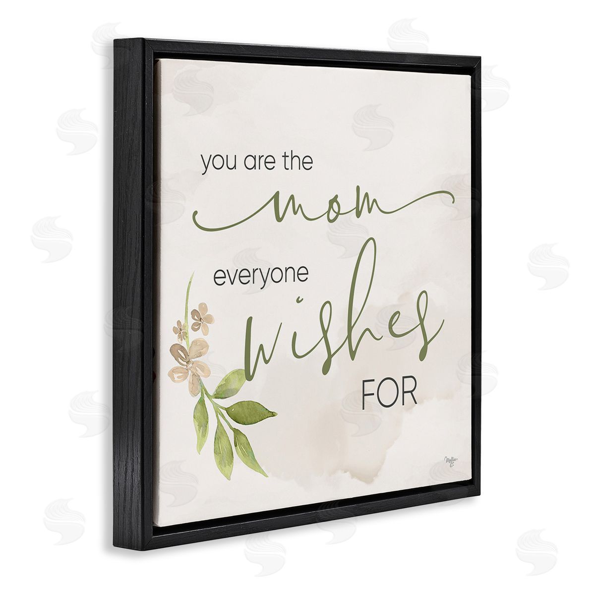 Mollie B. Mom Everyone Wishes For Black Floating Frame Canvas Wall Art Print
