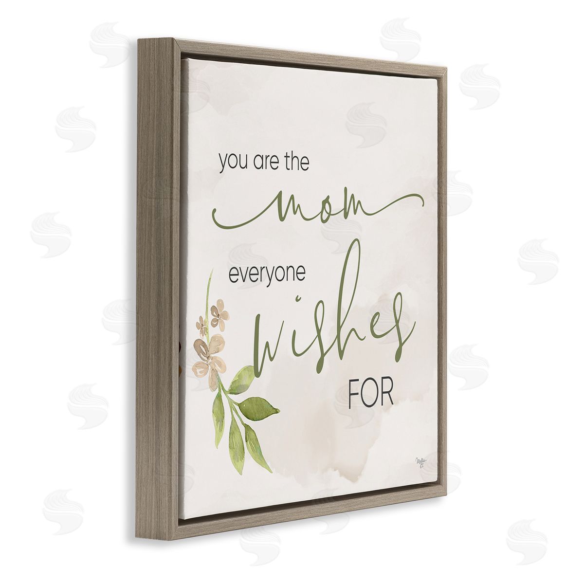 Mollie B. Mom Everyone Wishes For Brown Floating Frame Canvas Wall Art Print