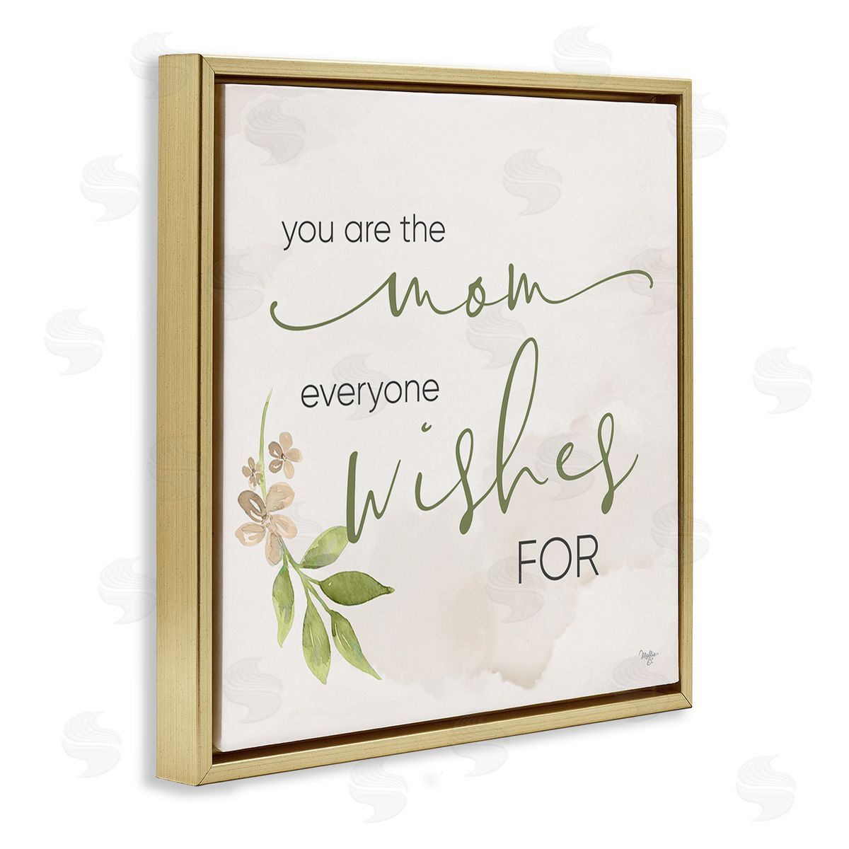 Mollie B. Mom Everyone Wishes For Gold Floating Frame Canvas Wall Art Print