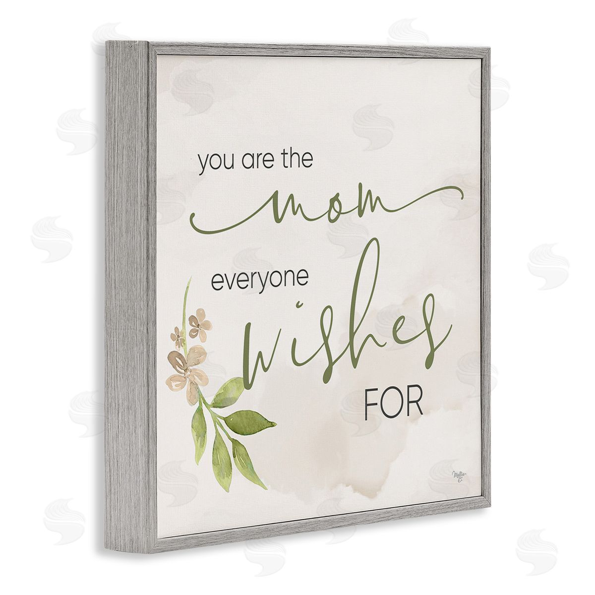 Mollie B. Mom Everyone Wishes For Gray Framed Giclee Wall Art Print