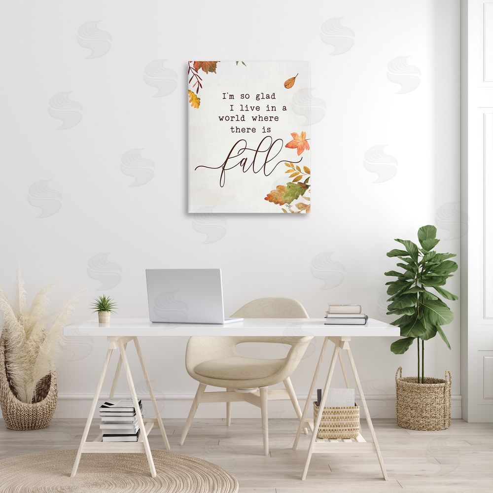 Mollie B. A World With Fall Canvas Wall Art Print in Room