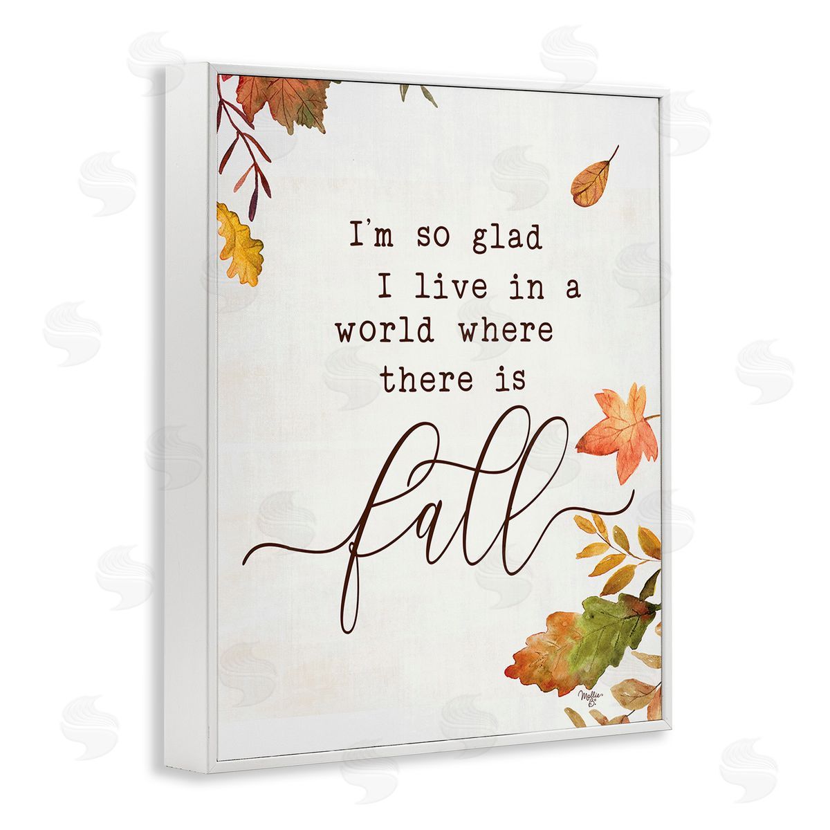 Mollie B. A World With Fall White Framed Giclee Wall Art Print