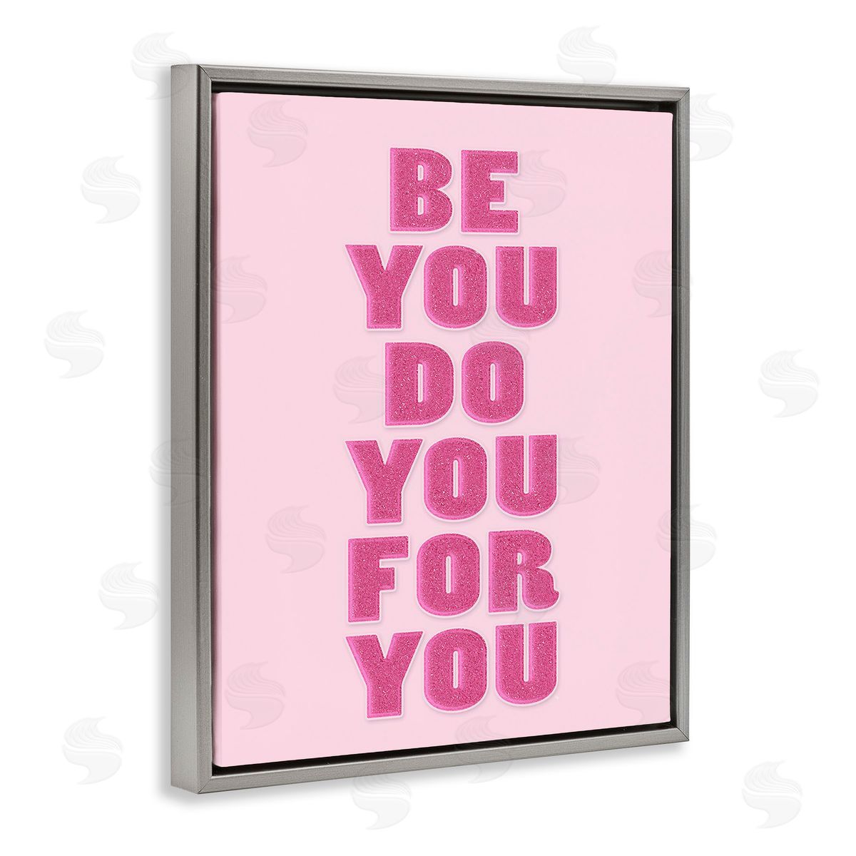 Martina Pavlova Be You Bold Pink Gray Floating Frame Canvas Wall Art Print