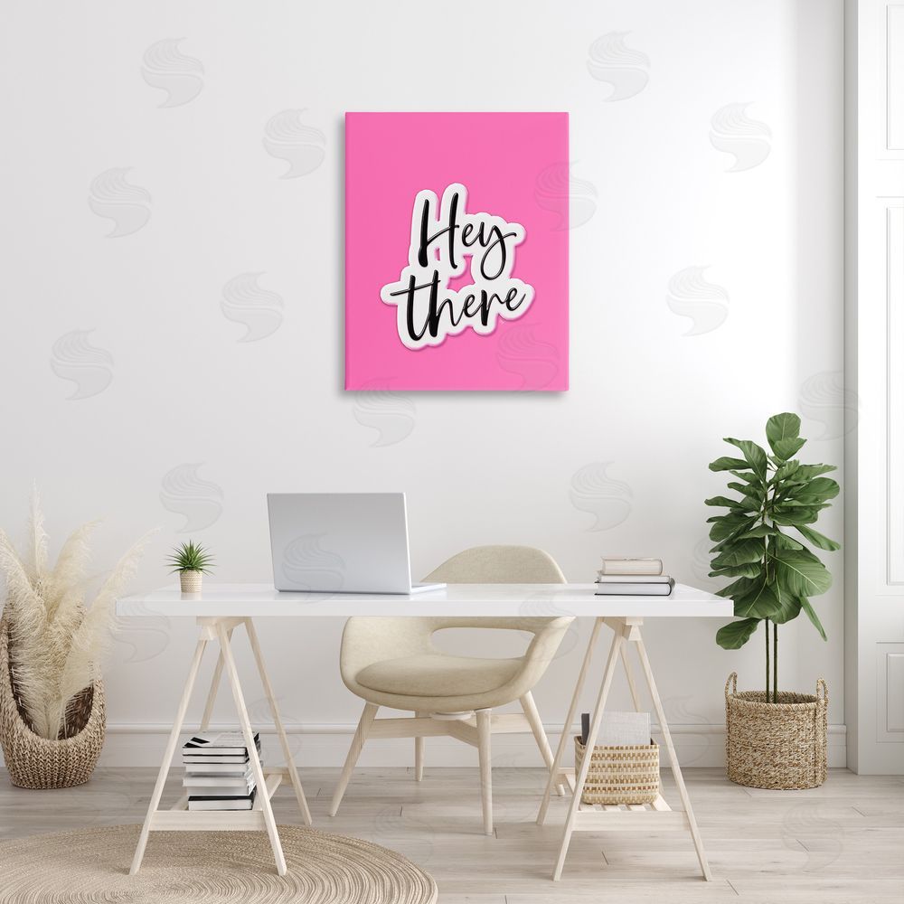 Martina Pavlova Bold Hey There Canvas Wall Art Print in Room
