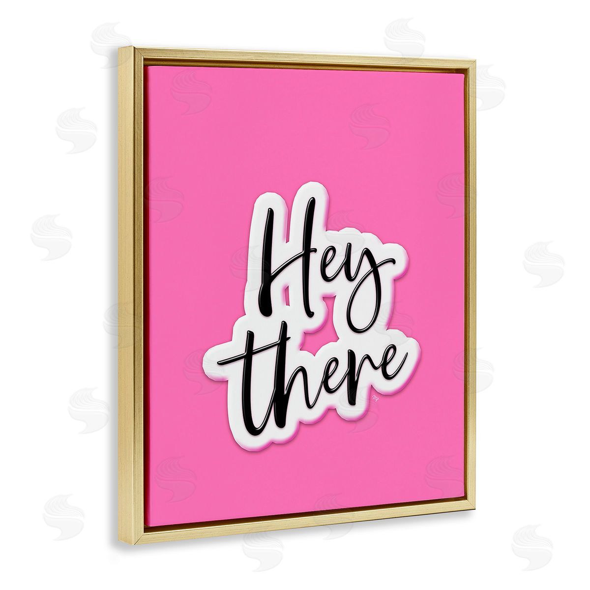 Martina Pavlova Bold Hey There Gold Floating Frame Canvas Wall Art Print