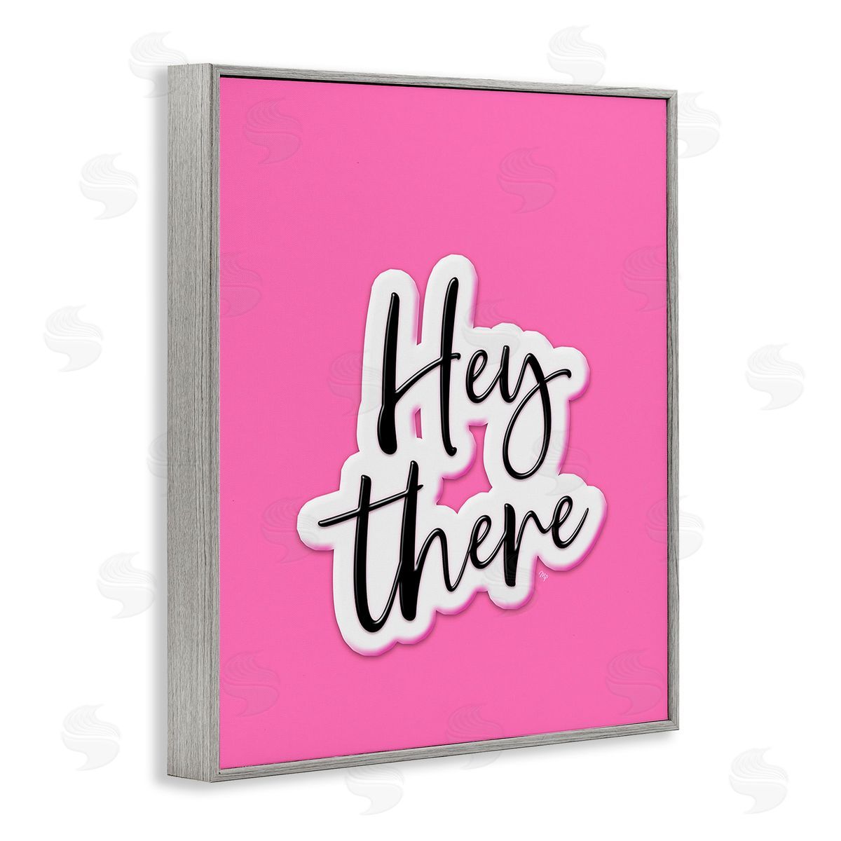 Martina Pavlova Bold Hey There Gray Framed Giclee Wall Art Print