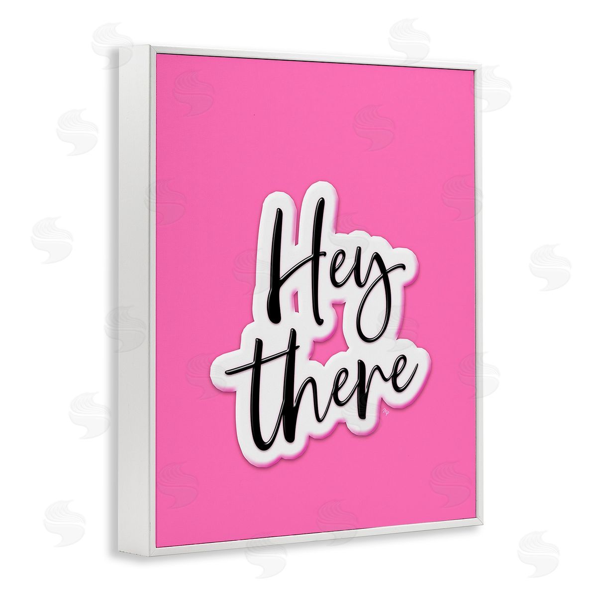 Martina Pavlova Bold Hey There White Framed Giclee Wall Art Print