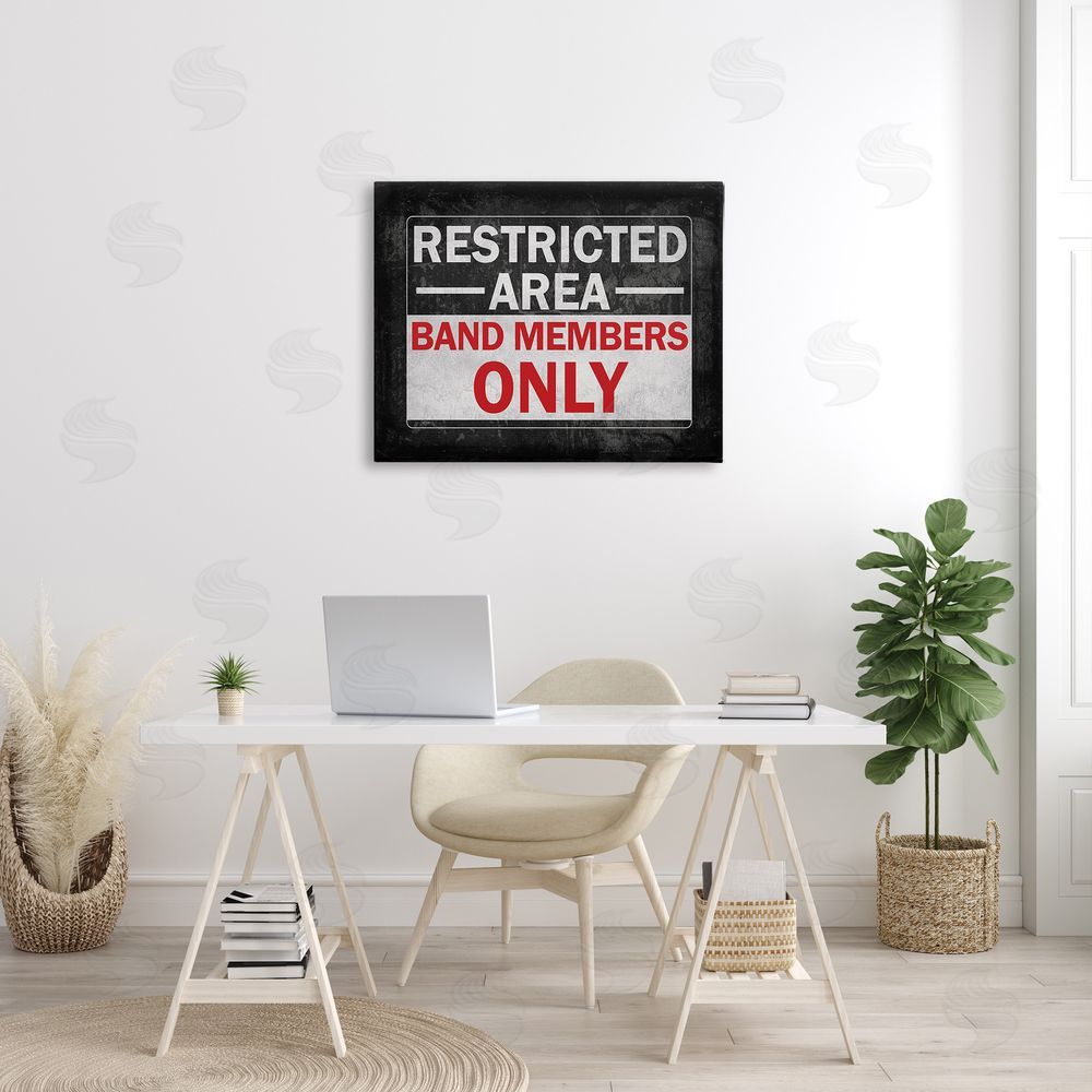 Masey St. Studios Band Members Only Canvas Wall Art Print in Room