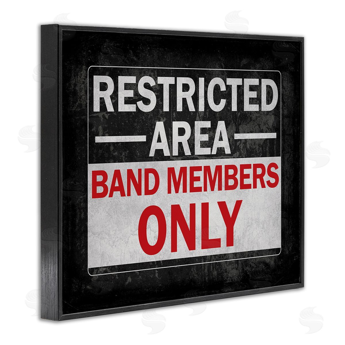 Masey St. Studios Band Members Only Black Framed Giclee Wall Art Print