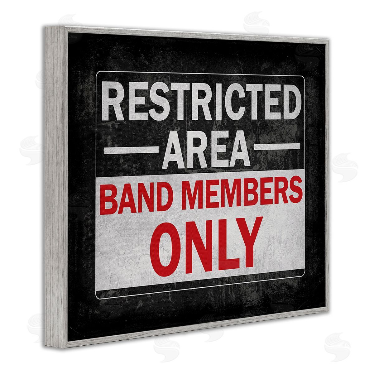 Masey St. Studios Band Members Only Gray Framed Giclee Wall Art Print