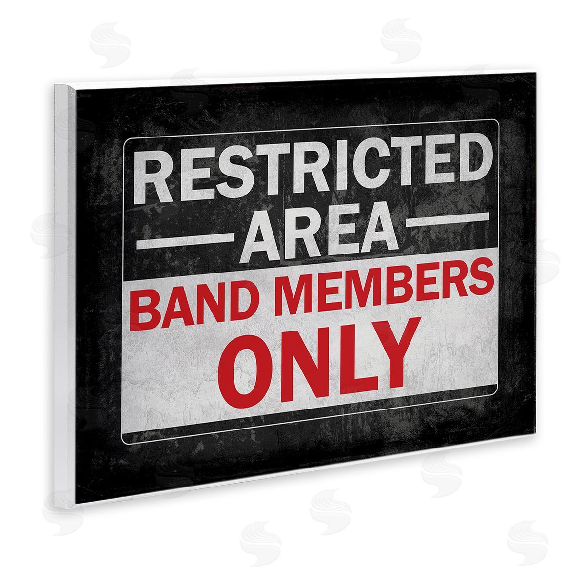 Masey St. Studios Band Members Only Wooden Wall Plaque Art Print