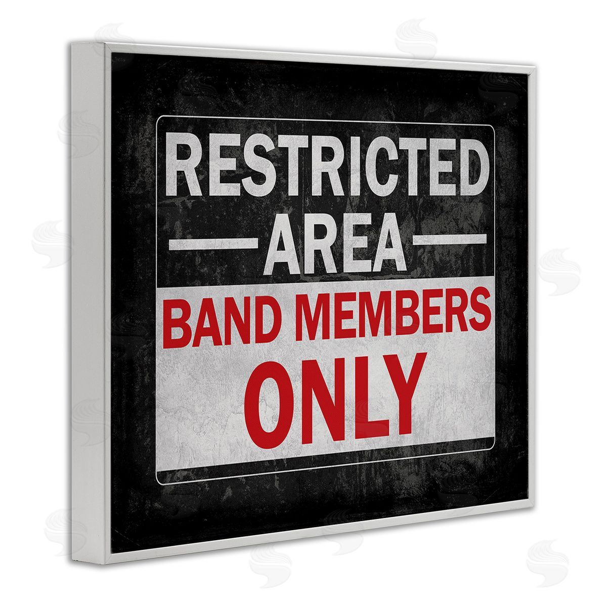 Masey St. Studios Band Members Only White Framed Giclee Wall Art Print