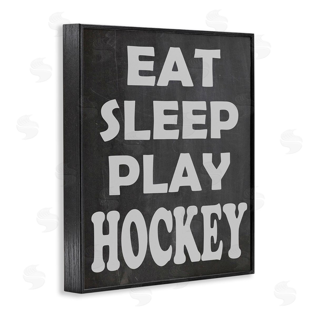 Olivia Jean Eat Sleep Play Hockey Black Framed Giclee Wall Art Print