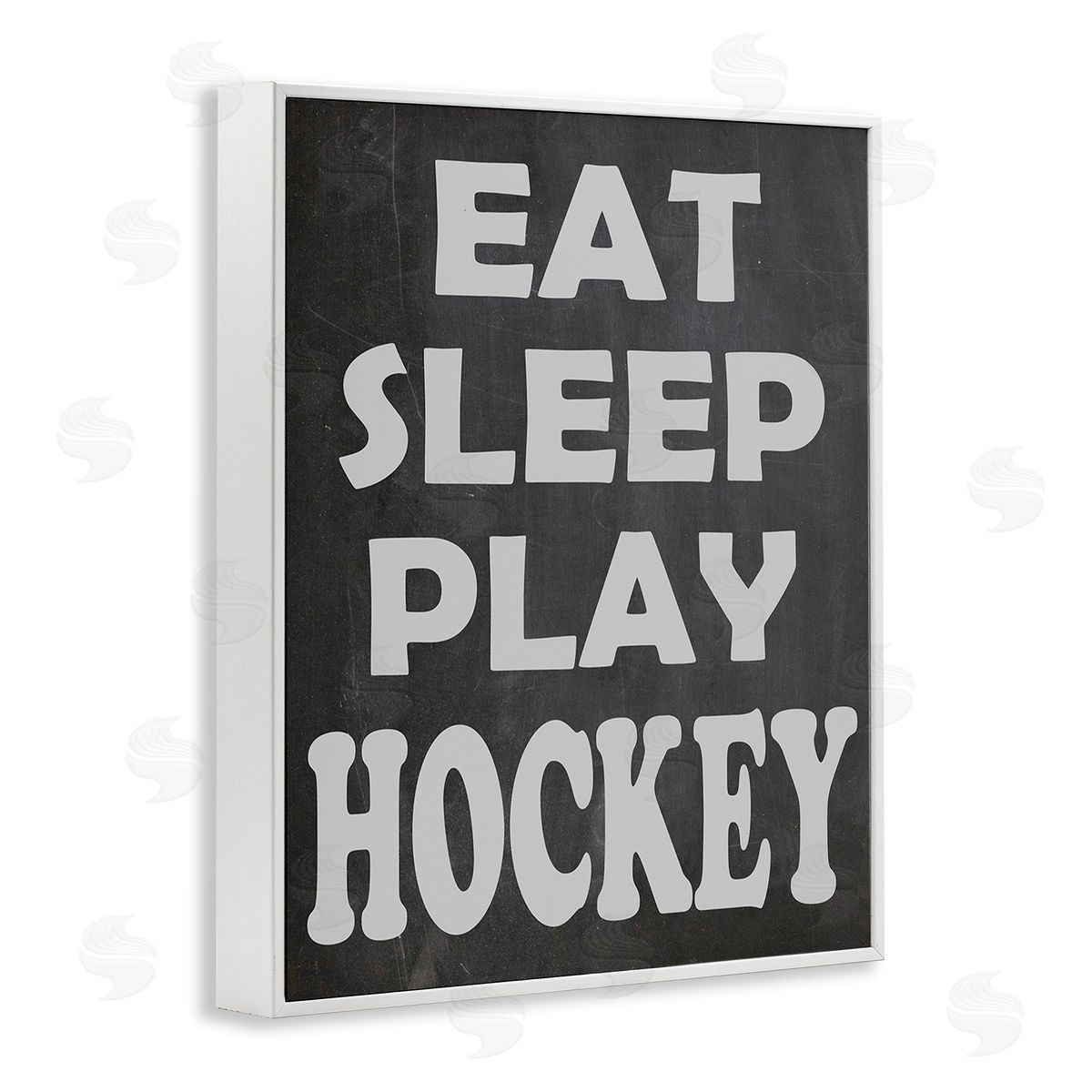 Olivia Jean Eat Sleep Play Hockey White Framed Giclee Wall Art Print