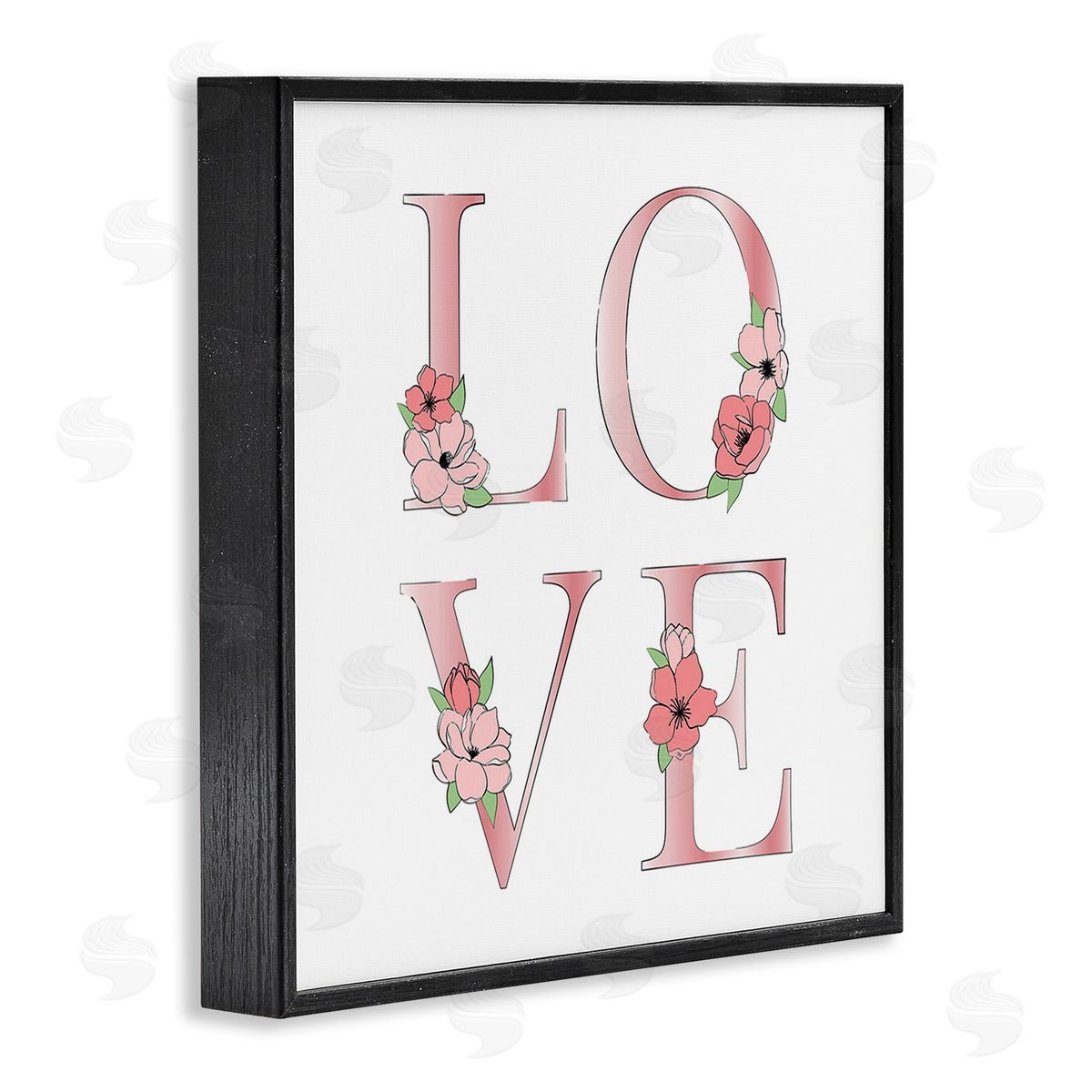 Martina Pavlova Love With Floral Blooms Black Framed Giclee Wall Art Print