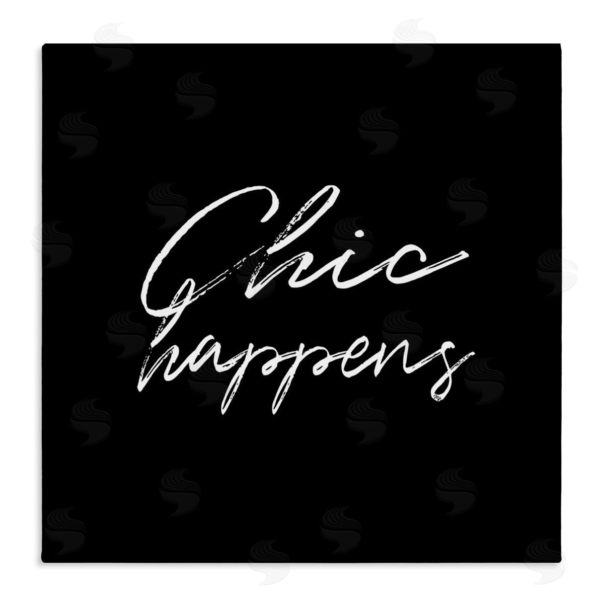 Martina Pavlova Chic Happens on Black Canvas Wall Art Print