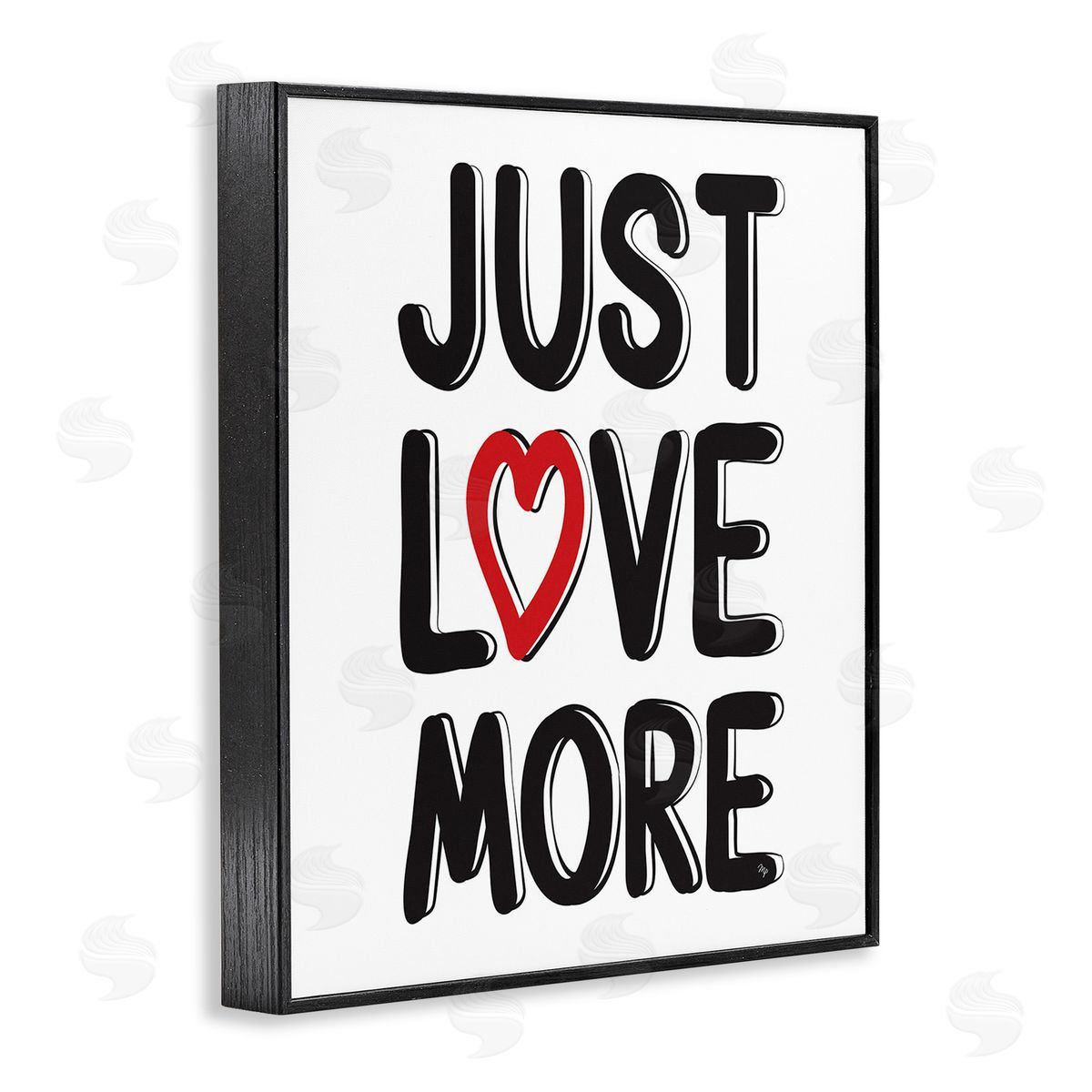 Martina Pavlova Just Love More Black Framed Giclee Wall Art Print