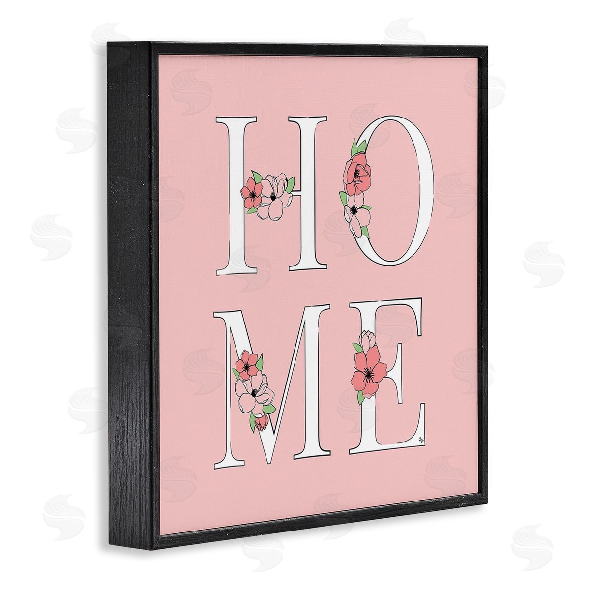 Martina Pavlova Home with Flower Blossoms Black Framed Giclee Wall Art Print