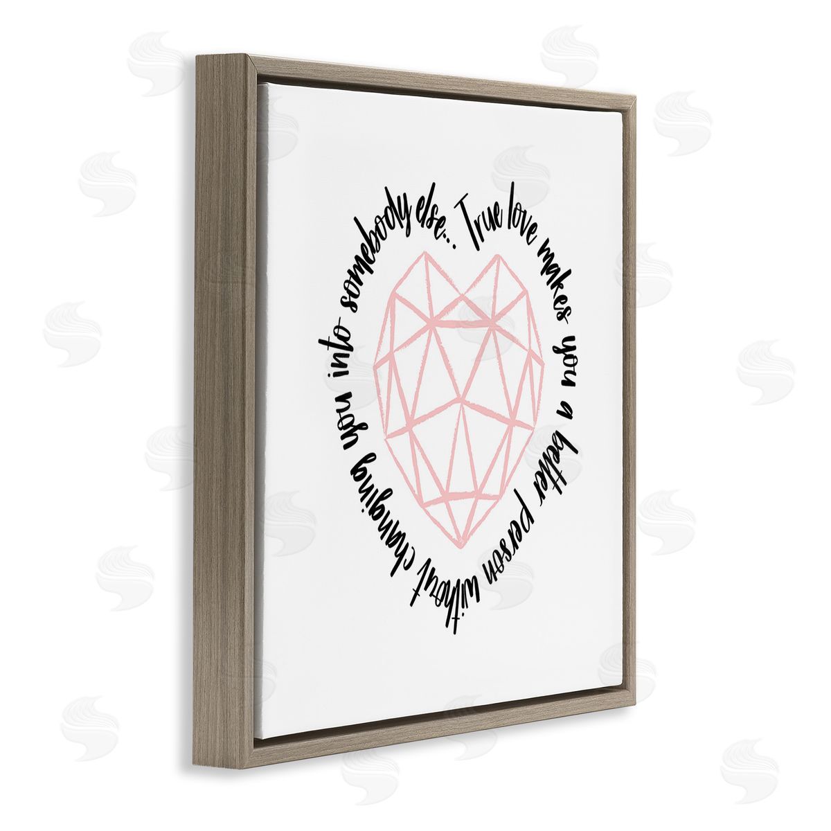 Martina Pavlova True Love Inspirational Brown Floating Frame Canvas Wall Art Print