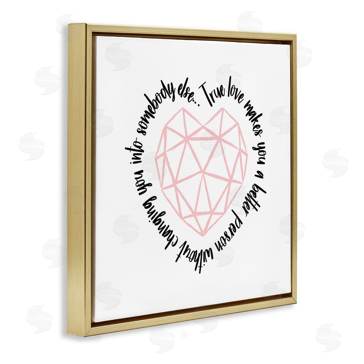 Martina Pavlova True Love Inspirational Gold Floating Frame Canvas Wall Art Print