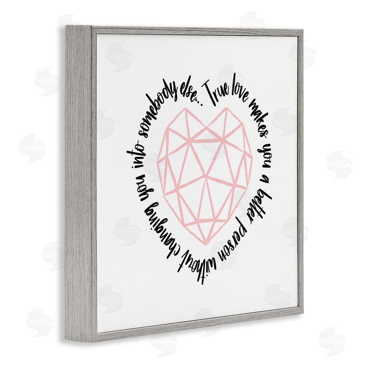 Martina Pavlova True Love Inspirational Gray Framed Giclee Wall Art Print