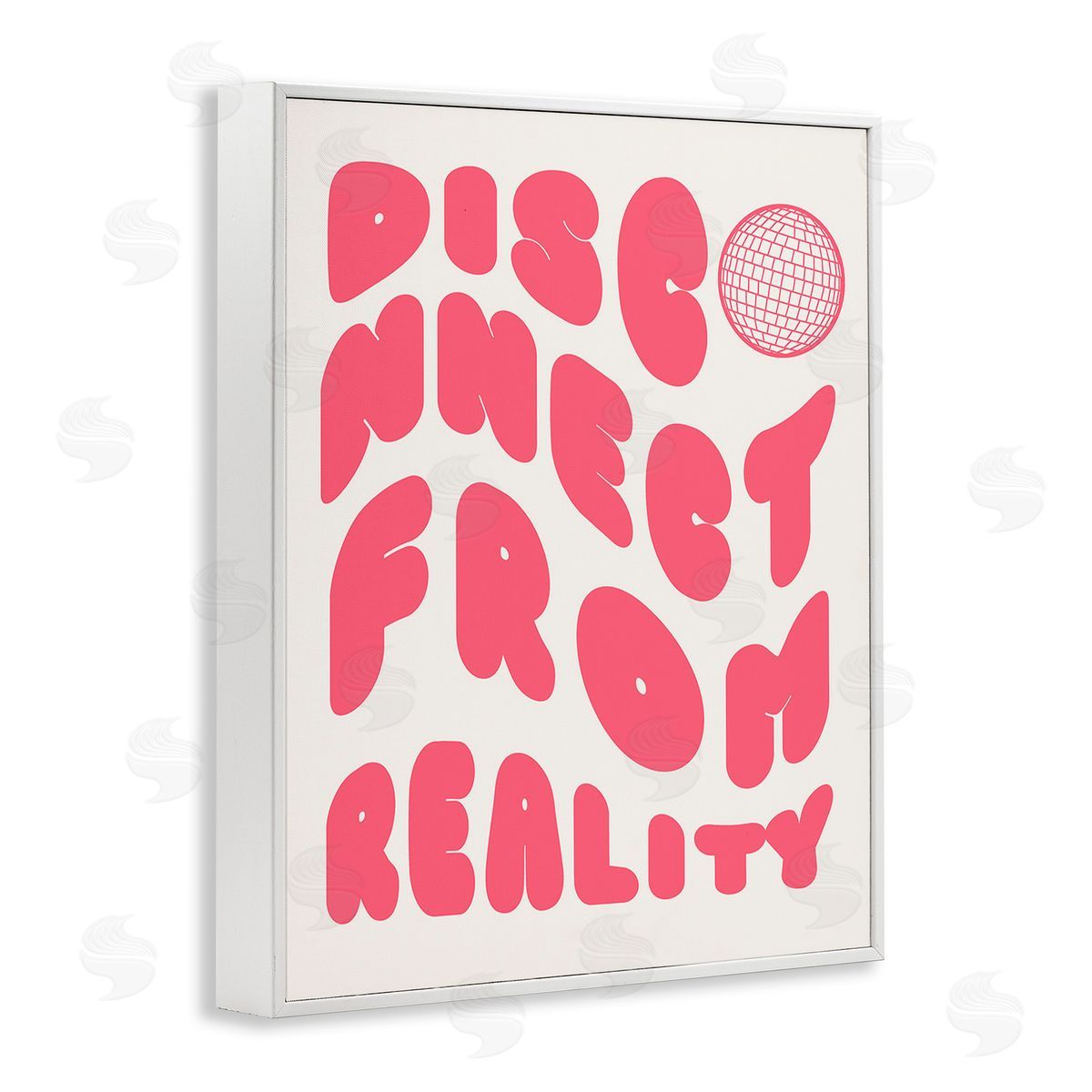 Stupell Studio Disconnect From Reality White Framed Giclee Wall Art Print