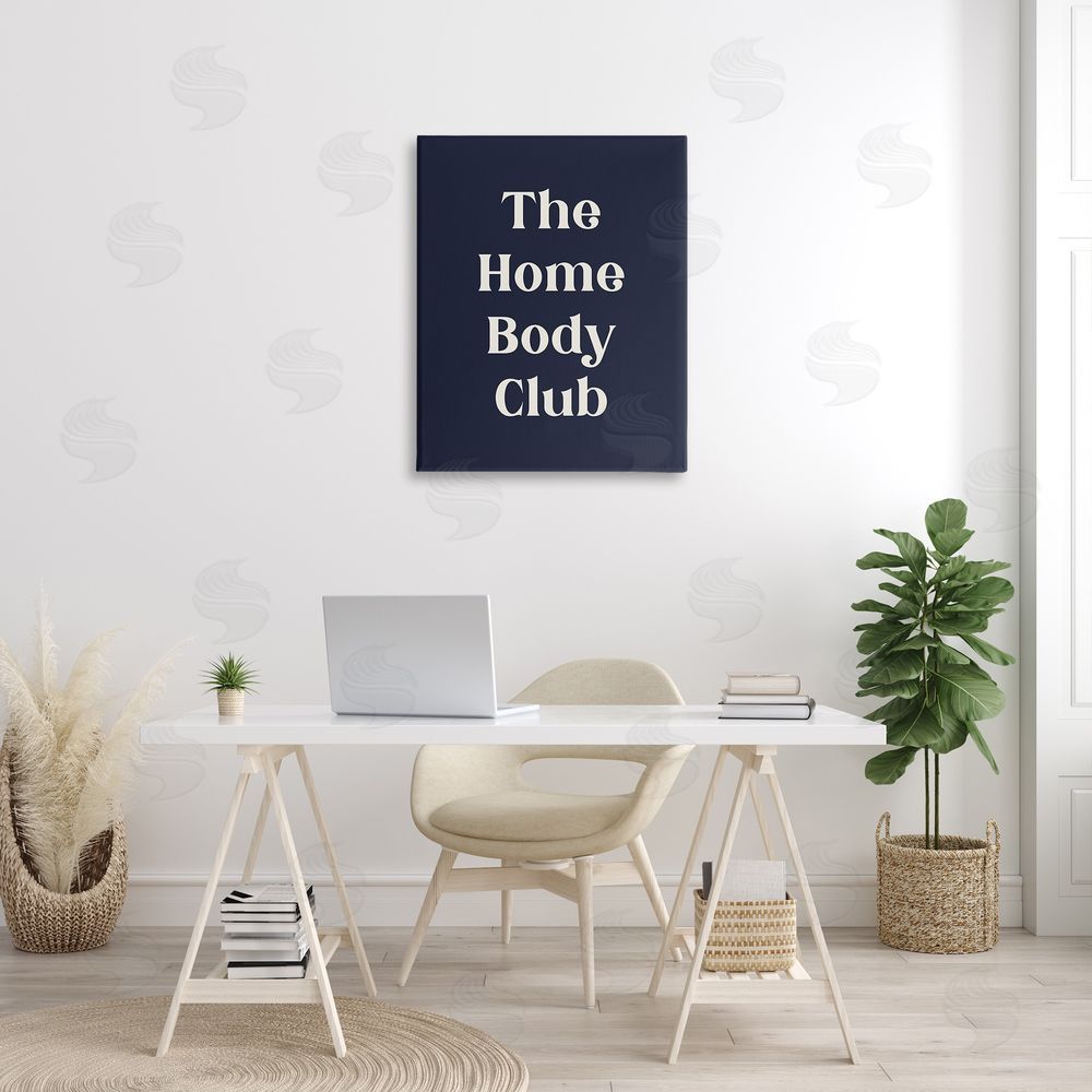 Stupell Studio Minimal Homebody Club Canvas Wall Art Print in Room