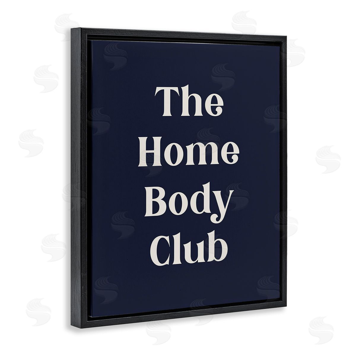 Stupell Studio Minimal Homebody Club Black Floating Frame Canvas Wall Art Print