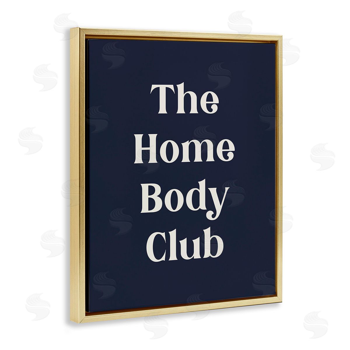 Stupell Studio Minimal Homebody Club Gold Floating Frame Canvas Wall Art Print