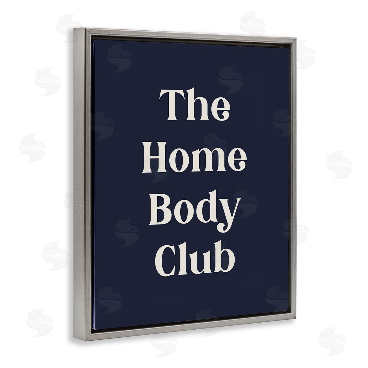 Stupell Studio Minimal Homebody Club Gray Floating Frame Canvas Wall Art Print