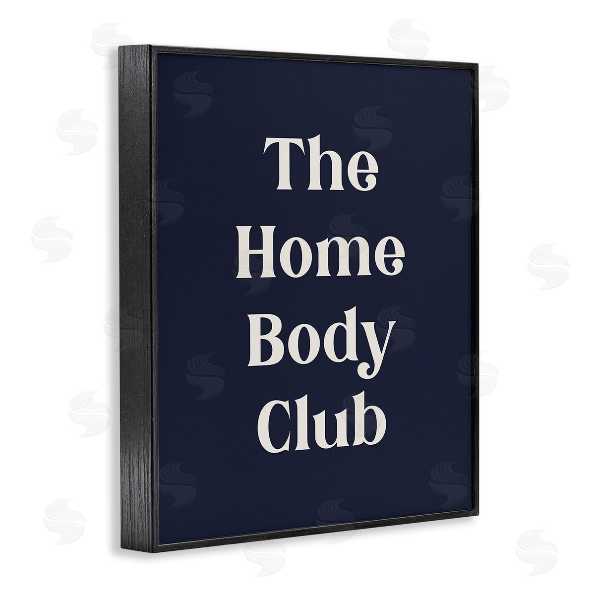 Stupell Studio Minimal Homebody Club Black Framed Giclee Wall Art Print