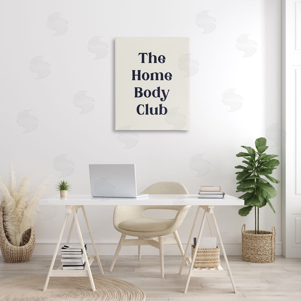 Stupell Studio Minimal Introverted Phrase Canvas Wall Art Print in Room