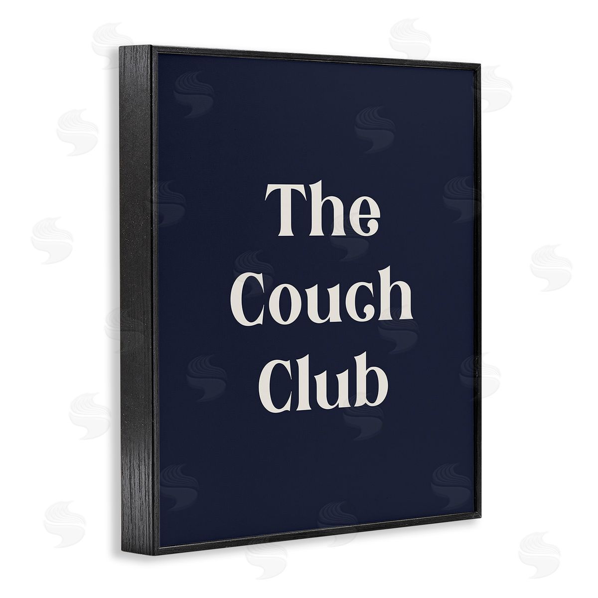 Stupell Studio Couch Club Phrase Black Framed Giclee Wall Art Print