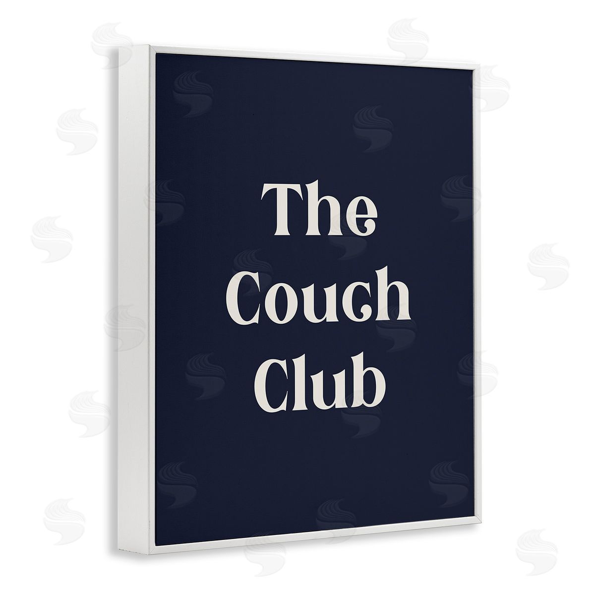 Stupell Studio Couch Club Phrase White Framed Giclee Wall Art Print