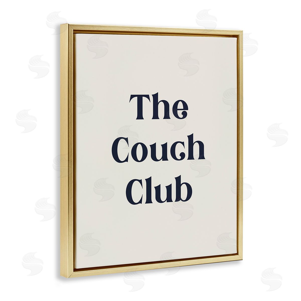 Stupell Studio Minimal Couch Club Gold Floating Frame Canvas Wall Art Print