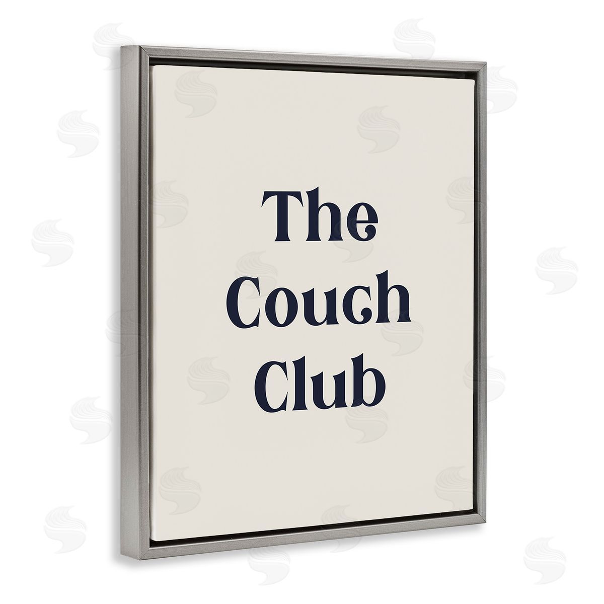Stupell Studio Minimal Couch Club Gray Floating Frame Canvas Wall Art Print
