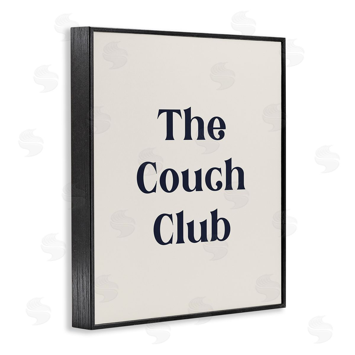 Stupell Studio Minimal Couch Club Black Framed Giclee Wall Art Print